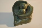Los amantes. Gres cerámico cocido. 14x20 x20 cms. Bego Otero. www.oteroart.com